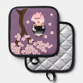 Manique Poupée blanche Kimono Kokeshi mignonne Geisha fill (Recto/Verso)