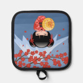 Manique Poupée rouge Sakura Kokeshi - mignonne Geisha Girl (Recto)