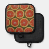 Manique Protection contre la chaleur en silicone noir, Pot (Recto/Verso)