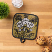 Manique Protection contre la chaleur en silicone noir, Pot (De haut en bas)