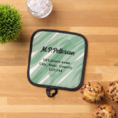Manique Sage vert feuille ajouter nom adresse texte motif (De haut en bas)