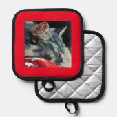 Manique Sleeping on sunny morning Oven Mitts & Pot Holders (Recto/Verso)