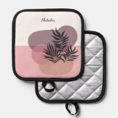 Manique Soft Pastel Pink Abstract Tropical  (Recto/Verso)