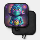 Manique Space Alien & Friend (Recto/Verso)