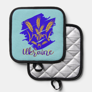 Manique Symbole national ukrainien tryzub fait d'épi de bl