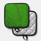 Manique Texture de feuille verte abstraite (Recto/Verso)