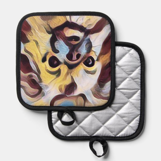 Manique Tibetan Spaniel Pot Holder (Recto/Verso)