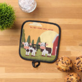 Manique Til the Cows Come Home Two Cows Red Barn Sunrise (De haut en bas)