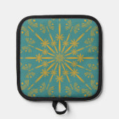 Manique Titulaire de poste Turquoise Retro Mandala (Recto)