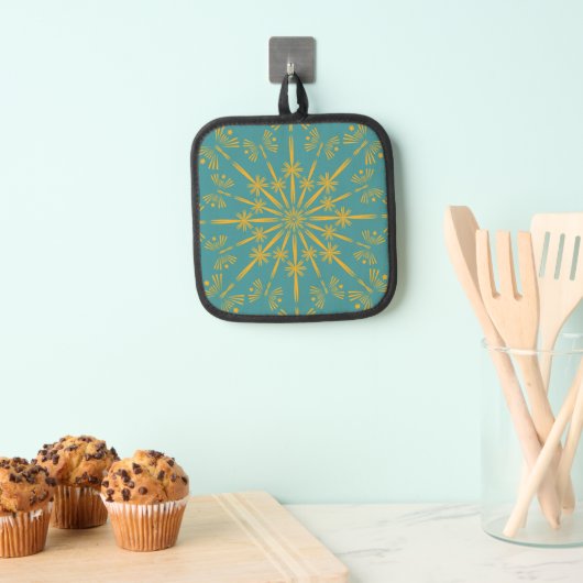 Manique Titulaire de poste Turquoise Retro Mandala (In situ (suspendu))