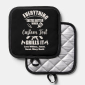 Manique Tout Goûte Mieux Lorsque Le Nom Personnalisé Grill (Recto/Verso)