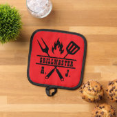 Manique Ustensile de grillmaster rouge  (De haut en bas)
