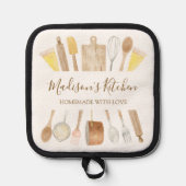 Manique Ustensiles de Cuisine de cuisine aquarelle personn (Recto)