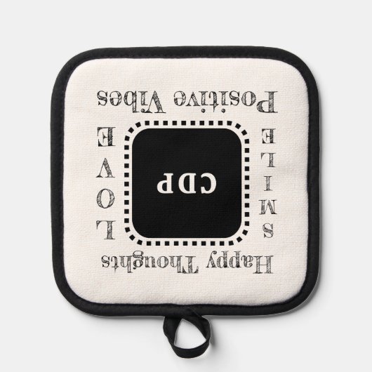 Manique Vibes positives garder le sourire ajouter initiale (Recto)