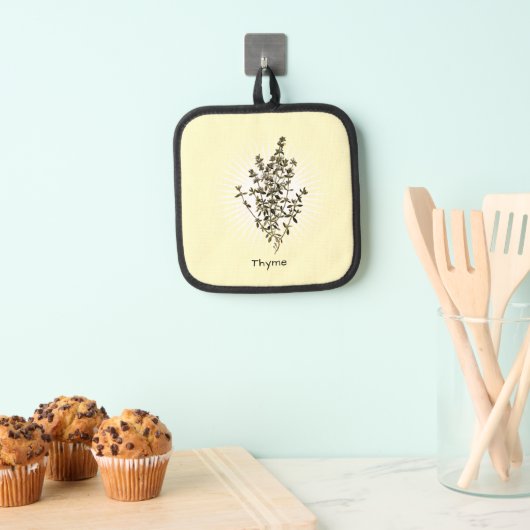 Manique Vintage Thyme Herb Botanique Art (In situ (suspendu))