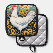 Manique White Chicken and Sunflowers (Recto/Verso)