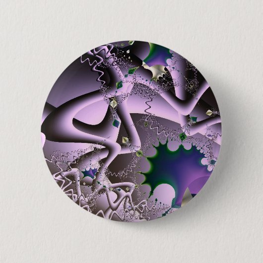 Manische episodes - fractale kunst ronde button 5,7 cm (Voorkant)