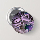 Manische episodes - fractale kunst ronde button 5,7 cm (Voorkant /achterkant)