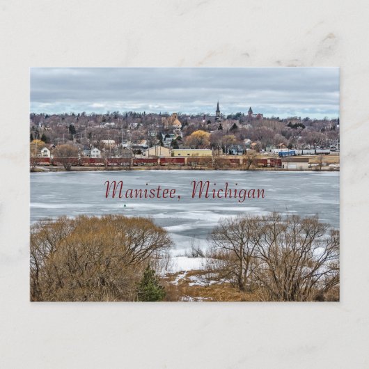 Manistee - Een kleine stad op het Michiganmeer Briefkaart (Voorkant)