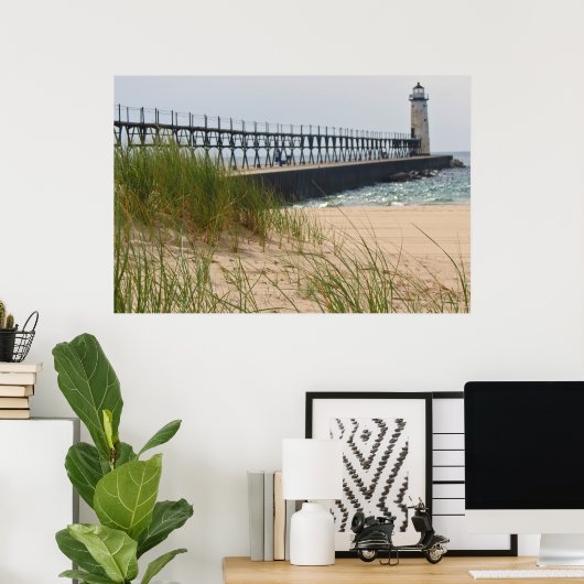 Manistee Lighthouse Poster (Thuiskantoor)