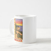  Manistee Michigan Sunset Koffiemok (Voorkant links)