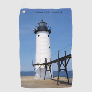 Manistee North Pierhead Light-golfhanddoek Golfhanddoek