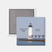 Manistee North Pierhead Light magnet Magneet (Voorkant / Achterkant)