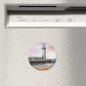 Manistee North Pierhead Light Magnet Magneet (Insitu (Vaatwasser))