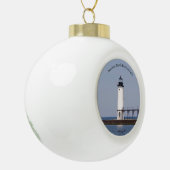 Manistee North Pierhead Light-versiering Keramische Bal Ornament (Links)
