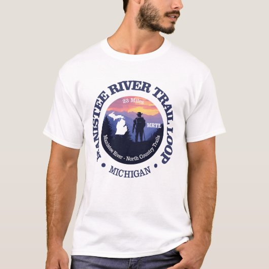 Manistee River Loop Trail (rd2) T-shirt (Voorkant)