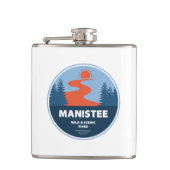 Manistee Wild en Schilderachtig rivier Heupfles (Voorkant)