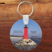 Manistique East Breakwater Light key chain Sleutelhanger (Voorkant)