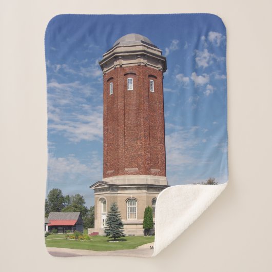 Manistique Water Tower sherpa deken (Voorkant)