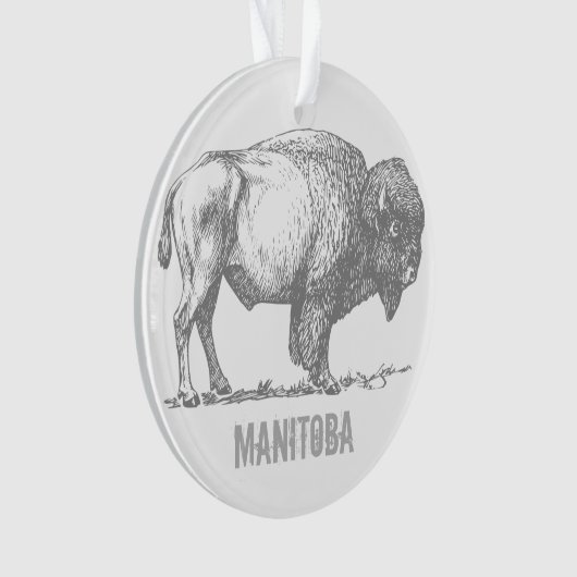 Manitoba Bison Ornament (voorkant)