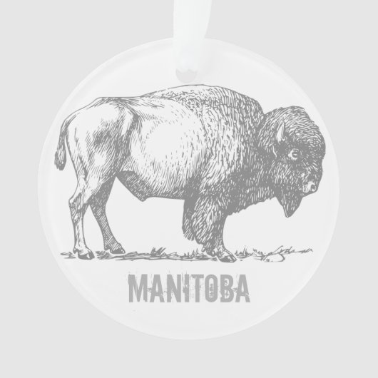 Manitoba Bison Ornament (voorkant)