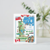 Manitoba Canada Cartoon Poster Briefkaart (Staand voorkant)
