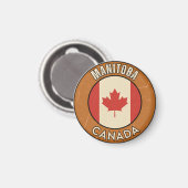 Manitoba Canada Magneet (Voorkant / Achterkant)