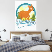 Manitoba Canada reizen logo Canvas Afdruk (Insitu (Slaapkamer))