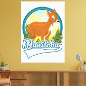 Manitoba Canada reizen logo Canvas Afdruk (Insitu (Woonkamer))