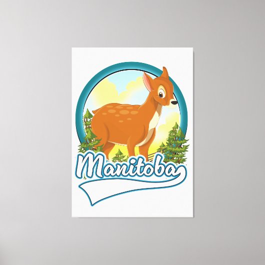 Manitoba Canada reizen logo Canvas Afdruk (Voorkant)