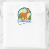 Manitoba Canada reizen logo Ronde Sticker (Tas)