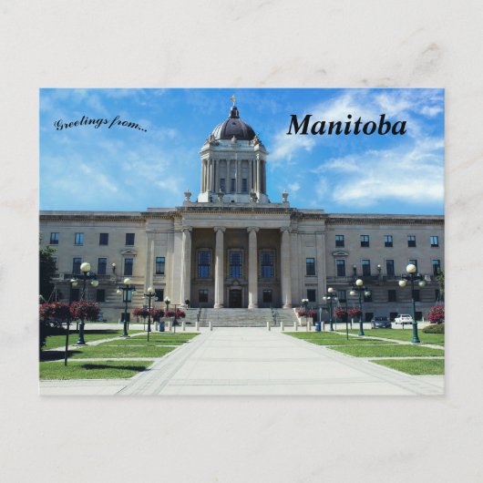 Manitoba Legislative Building Manitoba Canada Briefkaart (Voorkant)