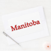 Manitoba Rechthoekige Sticker (Envelop)