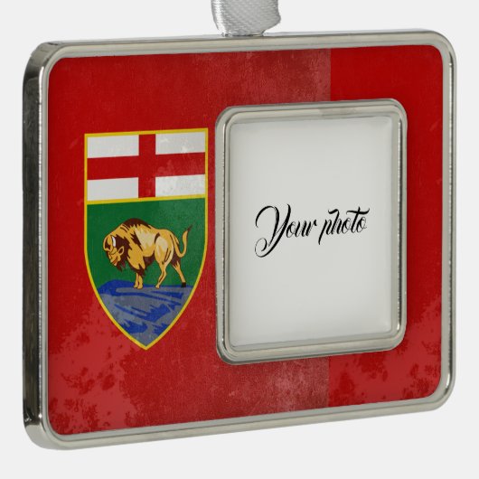 Manitoba Verzilverd Kader Ornament (Rechts)