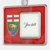 Manitoba Verzilverd Kader Ornament (Links)