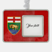 Manitoba Verzilverd Kader Ornament (Voorkant)