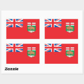 Manitoba vlag rechthoekige sticker (Vel)