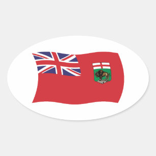 Manitoba Vlagsticker Ovale Sticker