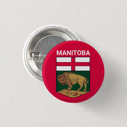 Manitoba-wapenmantel - CANADA Ronde Button 3,2 Cm (Voorkant /achterkant)