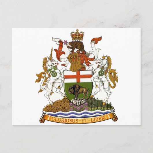 Manitoba wapenschild briefkaart (Voorkant)
